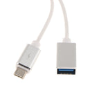 2 in 1 Type-C Splitter to USB-C & USB 3.0 Female OTG Data Charging Cable Silver