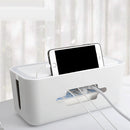 Cable wire Management Box Organizer for Power Strips Adapters USB Hub Gray