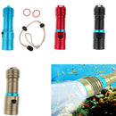 Portable Diving Torch Flashlight LED Underwater 100M Photography Photo Video Red