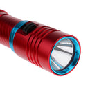 Portable Diving Torch Flashlight LED Underwater 100M Photography Photo Video Red