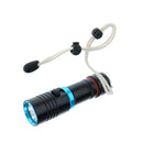 Portable Diving Torch Flashlight LED Underwater 100M Photography Photo Video Black