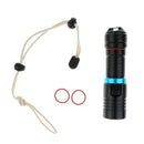 Portable Diving Torch Flashlight LED Underwater 100M Photography Photo Video Black