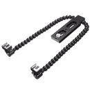 Flexible Arm Dual Clamp Hot Shoe Flash Bracket Holder For Canon Nikon Camera