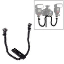 Flexible Arm Dual Clamp Hot Shoe Flash Bracket Holder For Canon Nikon Camera