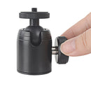 Metal 360Â° Swivel 1/4'' Screw Ball Head Mount for DSLR/SLR Camera Tripod Black