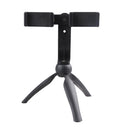 Tabletop Mini Tripod Camera Stand Holder w/ Dual Phone Clip Holder for DSLR