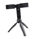 Tabletop Mini Tripod Camera Stand Holder w/ Dual Phone Clip Holder for DSLR