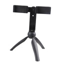 Tabletop Mini Tripod Camera Stand Holder w/ Dual Phone Clip Holder for DSLR