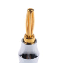 2 Pieces Banana Plugs Audio Jack 24k Gold Screw Speaker Connector with Hole