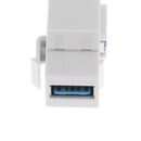 5Pieces USB 3.0 Keystone Jack Inserts USB Female to USB Female Adapter White