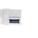 5Pieces USB 3.0 Keystone Jack Inserts USB Female to USB Female Adapter White