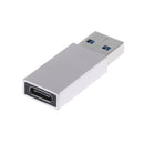Type-c to USB3.0 Connector Data Adapter Male to Female Plug Converter Silver