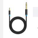 Gold Plated 3.5mm 1/8'' Male Stereo to 6.5/6.35mm 1/4''Male Stereo Audio Cable 0.5m