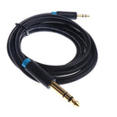 Gold Plated 3.5mm 1/8'' Male Stereo to 6.5/6.35mm 1/4''Male Stereo Audio Cable 1.5m