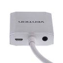 HDMI To VGA Adapter Cable w/Audio Micro USB Ports Male To Female for Monitor