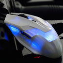 White 2000 DPI 6 Buttons LED USB Optical Wired Gaming Mouse For Gamer Laptop PC