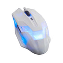 White 2000 DPI 6 Buttons LED USB Optical Wired Gaming Mouse For Gamer Laptop PC