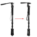 Kingjoy MP3008 167cm/66" Multi-functional Monopod W/ Fluid Drag Damping Pan