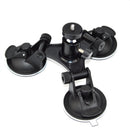 Rotation Ball Head Mount Triple Sucker Suction Cup Stand For Gopro Hero 5 4