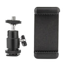 1/4'' Tripod Mount Screw Flash Hot Shoe Adapter w/ Phone Clip for Nikon DSLR Camera/ Mobile Phone