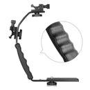 L-shaped Angle 2 Shoe Flash Bracket DV Tray Dual Hot shoe L-shaped Flash Bracket for DSLR Camera Camcorder