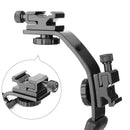 L-shaped Angle 2 Shoe Flash Bracket DV Tray Dual Hot shoe L-shaped Flash Bracket for DSLR Camera Camcorder