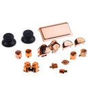 Full Buttons Set Replacement Parts Chrome Triggers for Sony PS4 Controller Orange