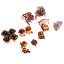 Full Buttons Set Replacement Parts Chrome Triggers for Sony PS4 Controller Orange