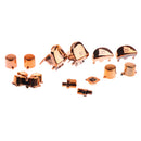 Full Buttons Set Replacement Parts Chrome Triggers for Sony PS4 Controller Orange