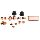 Full Buttons Set Replacement Parts Chrome Triggers for Sony PS4 Controller Orange