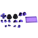 Full Buttons Set Replacement Parts Chrome Triggers for Sony PS4 Controller Purple