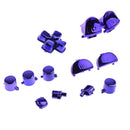 Full Buttons Set Replacement Parts Chrome Triggers for Sony PS4 Controller Purple