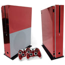 Replacement Console and Wireless Controller Skin Set Cover for Xbox One S Red