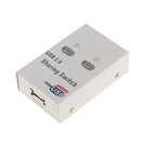 2 Port USB 2.0 Auto Sharing Switch Hub For Printer Scanner Computer Keyboard