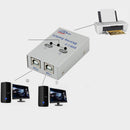 2 Port USB 2.0 Auto Sharing Switch Hub For Printer Scanner Computer Keyboard