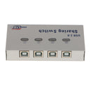4 Ports USB 2.0 Auto Sharing switch 4 in 1 out USB switcher Adapter Box Selector for PC Scanner Printer Copier Plotter