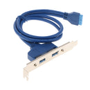 50cm 20 Pin Header Cable Motherboard to USB 3.0 Type A Female PCI Bracket