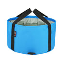 Multifunctional Collapsible Wash Basin Water Bucket w/ Bunch pocket Blue