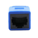RJ45 M/F Adapter Male To Female Cable Crossover Connector For Computer Blue