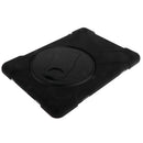 Black Full Body Protective Silicon Rubber Cover Case Stand for iPad Air Tablets