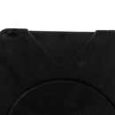 Black Full Body Protective Silicon Rubber Cover Case Stand for iPad Air Tablets