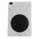 White Full Body Protective Silicon Rubber Cover Case Stand for iPad Mini4 Tablets