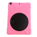 Pink Full Body Protective Silicon Rubber Cover Case Stand for iPad Air Tablets