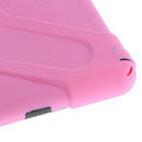 Pink Full Body Protective Silicon Rubber Cover Case Stand for iPad Air Tablets