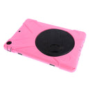 Pink Full Body Protective Silicon Rubber Cover Case Stand for iPad Air Tablets
