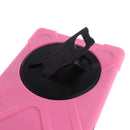 Pink Full Body Protective Silicon Rubber Cover Case Stand for iPad Air Tablets