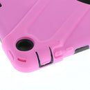 Pink Full Body Protective Silicon Rubber Cover Case Stand for iPad Air Tablets