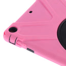 Pink Full Body Protective Silicon Rubber Cover Case Stand for iPad Air Tablets