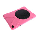 Pink Full Body Protective Silicon Rubber Cover Case Stand for iPad Air2 Tablets