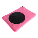 Pink Full Body Protective Silicon Rubber Cover Case Stand for iPad Air2 Tablets